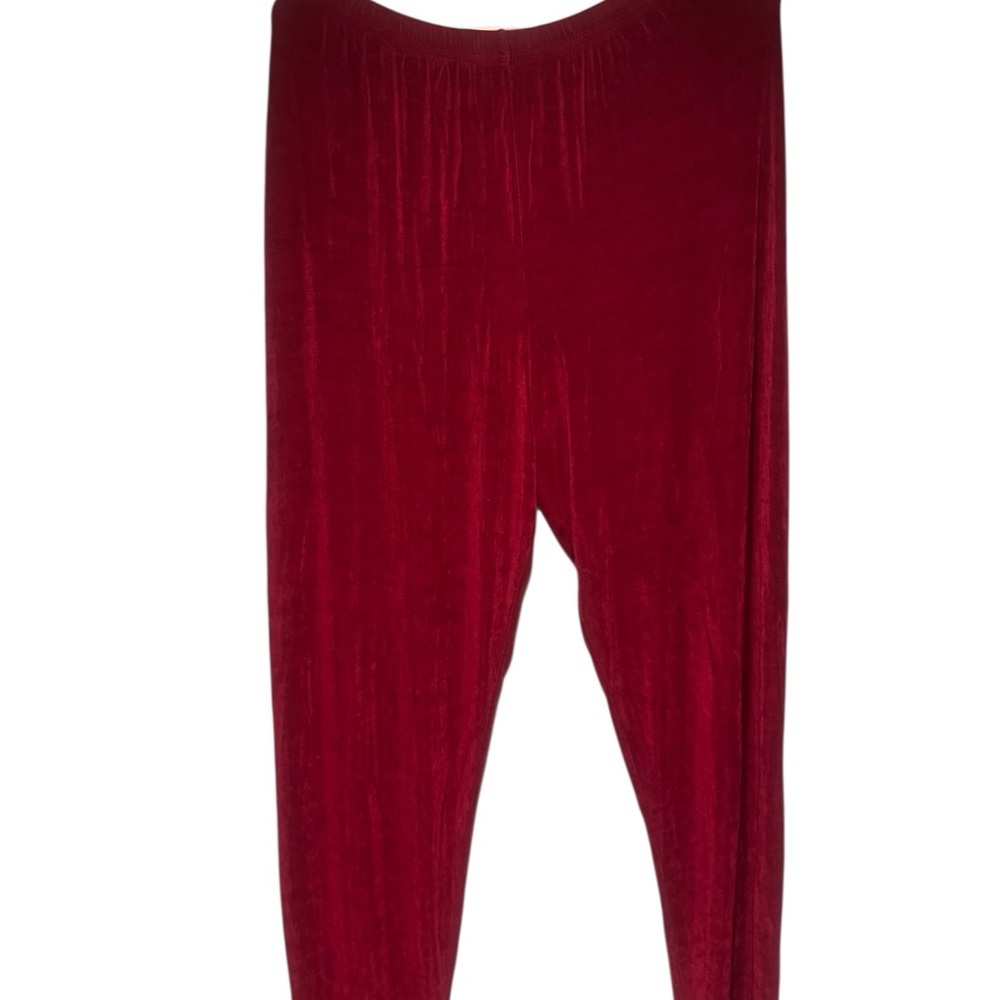 Picadilly Fashion Deep Red Wide Leg Pants - Picture 2 of 4